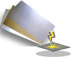 Laserable metal sheets